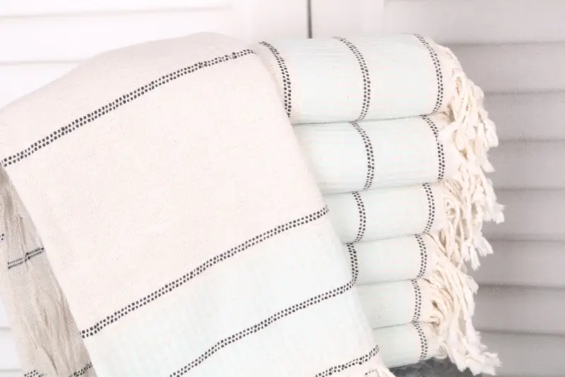 Beach towel, Best spa Turkish towel for luxury home decor, Wedding Gift, 70x40 Linen Striped Towel, Organic Towel, Bride Gift, Bridesmaid Gift Towel - 1