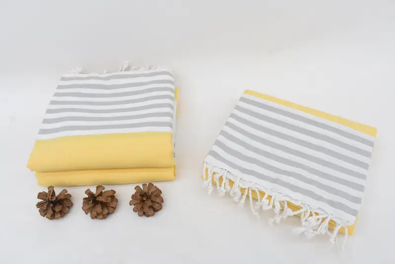 Peshtemal Towel USA, Bridal Shower Favor, Travel towel, Soft and absorbent Turkish towel, Gift For Him, Quick-dry towel, 70x40 Cotton Striped Towel - 7