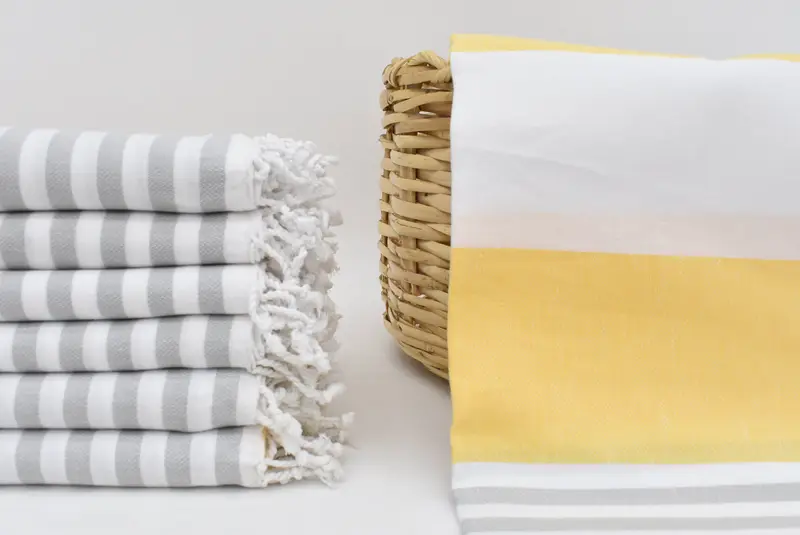 Peshtemal Towel USA, Bridal Shower Favor, Travel towel, Soft and absorbent Turkish towel, Gift For Him, Quick-dry towel, 70x40 Cotton Striped Towel - 1