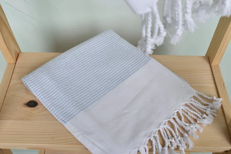 Turkish Tea Towel, Family Gift, Wedding Hand Made Gift, Monogrammed Hand Towel, Gift For The Home, Kitchen Towel, 40x18 Cotton Striped Towel - 5