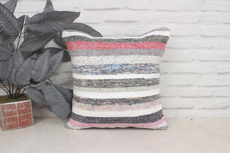 Turkish Pillow, Antique Pillows, Pillow, Living Room Throw Pillow Sham, 16x16 Beige Cushion Case, One Of A Kind Pillow, Vintage Kilim Pillow - 1
