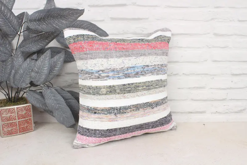 Turkish Pillow, Antique Pillows, Pillow, Living Room Throw Pillow Sham, 16x16 Beige Cushion Case, One Of A Kind Pillow, Vintage Kilim Pillow - 3