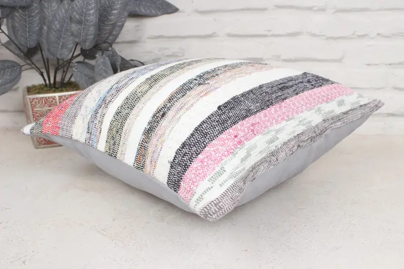 Turkish Pillow, Antique Pillows, Pillow, Living Room Throw Pillow Sham, 16x16 Beige Cushion Case, One Of A Kind Pillow, Vintage Kilim Pillow - 6