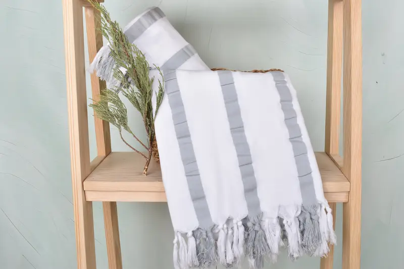 70x40 Cotton Striped Towel, Personalized Turkish Towel, Turkish bath towel, Bridemaids Beach Towel, Wedding Gift, Gift Towel, Housewarming Gift - 5