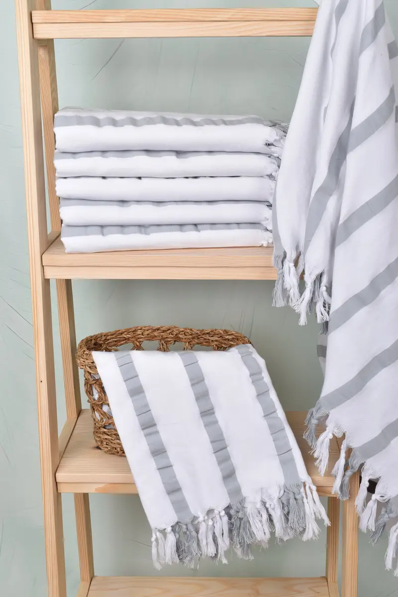 70x40 Cotton Striped Towel, Personalized Turkish Towel, Turkish bath towel, Bridemaids Beach Towel, Wedding Gift, Gift Towel, Housewarming Gift - 4