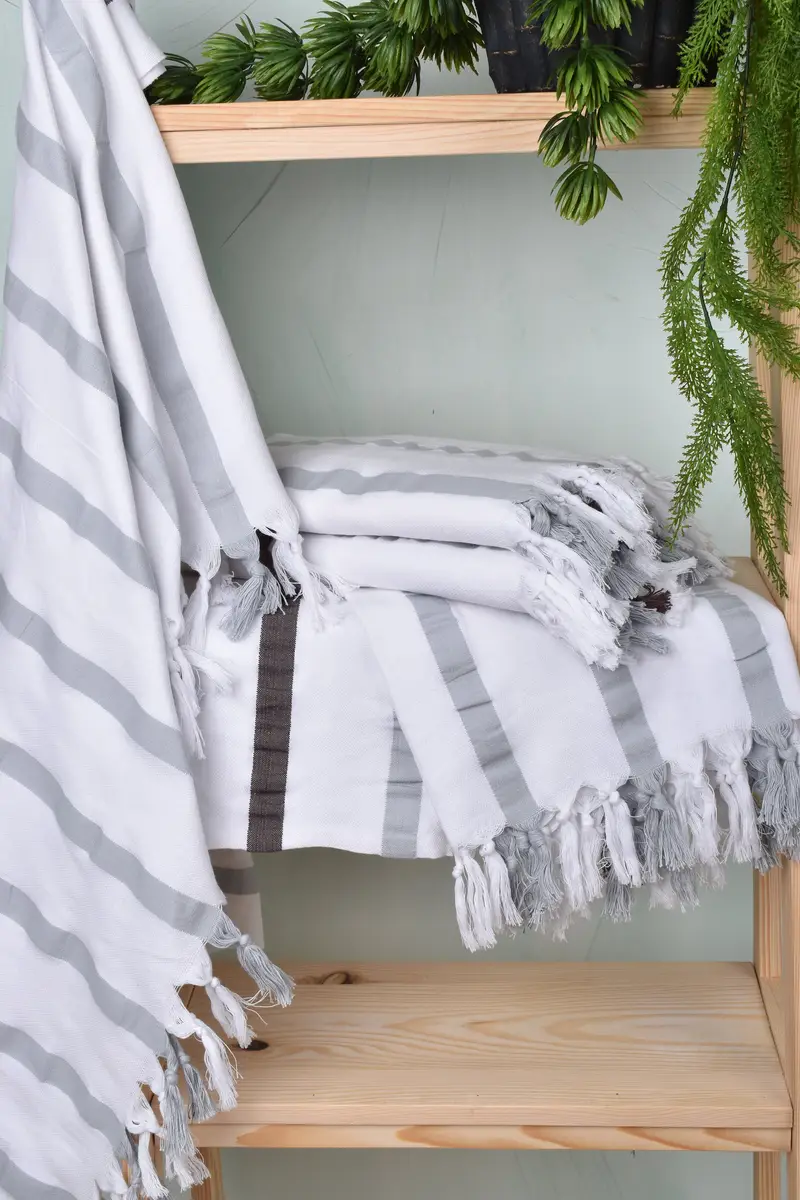 70x40 Cotton Striped Towel, Personalized Turkish Towel, Turkish bath towel, Bridemaids Beach Towel, Wedding Gift, Gift Towel, Housewarming Gift - 7