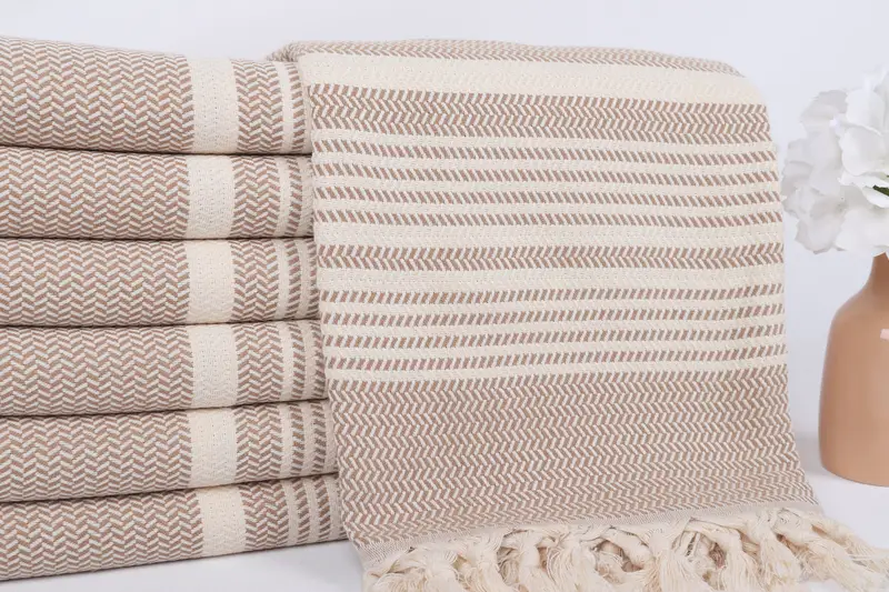 Summer Towel, Absorbent Turkish towel, Gift Towel, Bath towel, 70x40 Cotton Striped Towel, Bachelorette Party Decorations, Gift For Wedding Day - 2