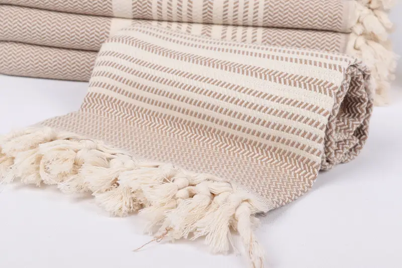 Summer Towel, Absorbent Turkish towel, Gift Towel, Bath towel, 70x40 Cotton Striped Towel, Bachelorette Party Decorations, Gift For Wedding Day - 4