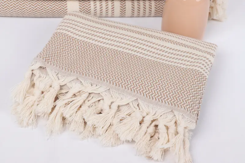 Summer Towel, Absorbent Turkish towel, Gift Towel, Bath towel, 70x40 Cotton Striped Towel, Bachelorette Party Decorations, Gift For Wedding Day - 5