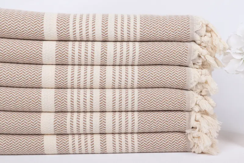 Summer Towel, Absorbent Turkish towel, Gift Towel, Bath towel, 70x40 Cotton Striped Towel, Bachelorette Party Decorations, Gift For Wedding Day - 3