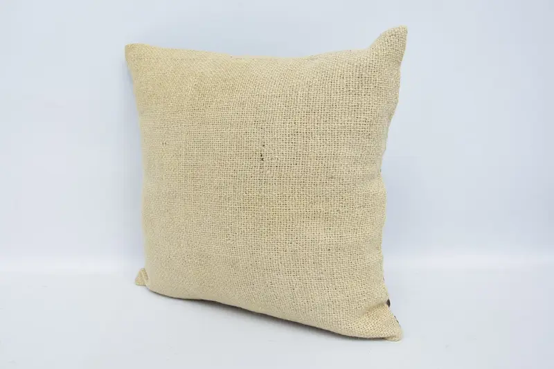 16x16 Beige Pillow Cover, Natural Pillow Case, Gift Pillow, Authentic Cushion, Pillow Sham, Turkish Kilim Pillow, Pillow for Sofa - 4