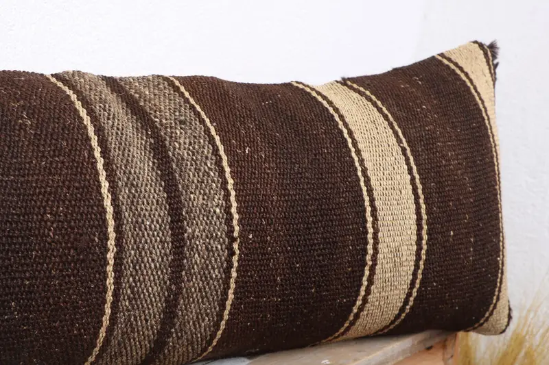 12x36 Beige Pillow Cover, Cushion Case, Shabby Chic Pillow Cover, Throw Kilim Pillow, Vintage Pillow, Boho Pillow Sham Cover, Car Cushion Case - 5