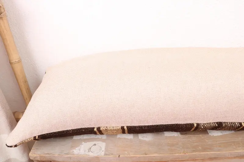 12x36 Beige Pillow Cover, Cushion Case, Shabby Chic Pillow Cover, Throw Kilim Pillow, Vintage Pillow, Boho Pillow Sham Cover, Car Cushion Case - 7