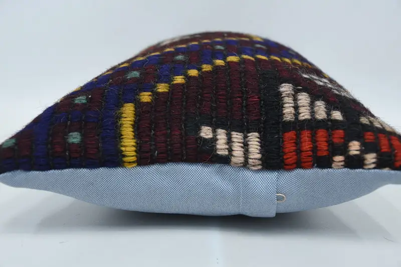 Kilim Rug Pillow Sham, Accent Pillow Case, Home Decor Pillow, Kilim Cushion Sham, Boho Pillow, 12x20 Brown Pillow Case, Cushion - 5