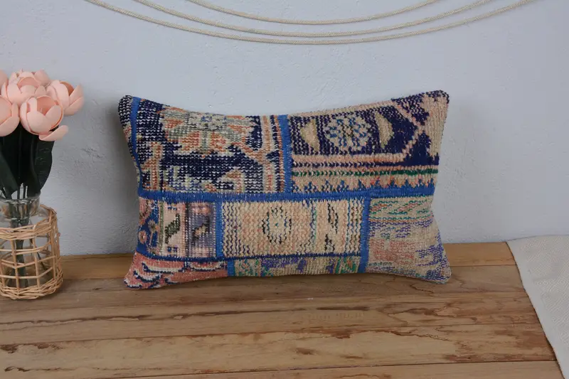 Oriental Pillow Cover, Pillow for Couch, Yoga Pillow Case, Home Decor Pillow, Cushion, Vintage Pillow, Pattern Throw Pillow Sham, 12x20 Beige Pillow - 2