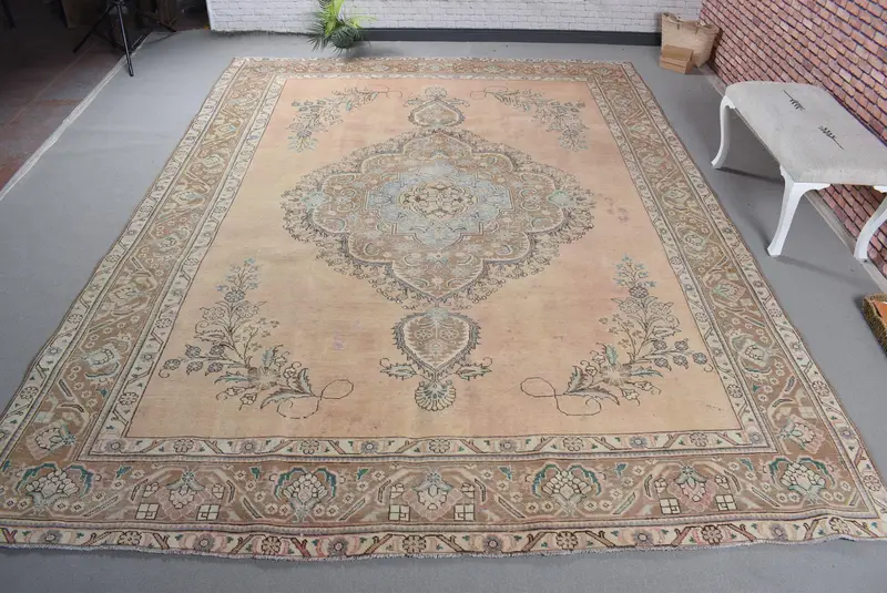 Turuncu Ombré Halı, 9,5x12,5 ft Şık Dekor