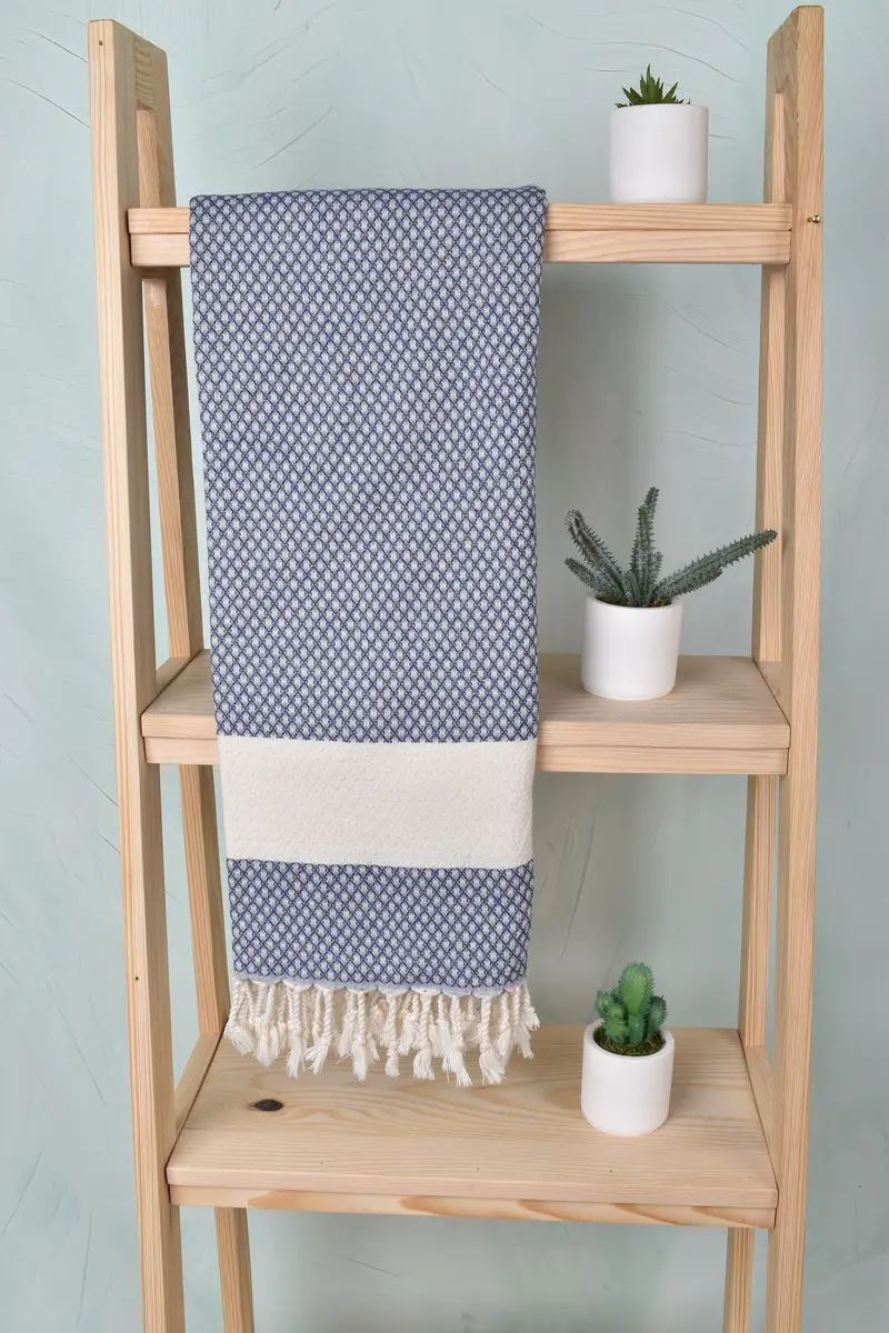 68x36 Cotton Geometric Towel, Quick-dry peshtemal, Personalized Gift For Her, Bridal Shower Favors, Personalized Turkish Towel, Guest Towel - 8