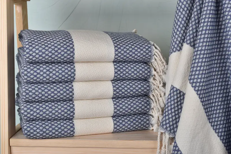68x36 Cotton Geometric Towel, Quick-dry peshtemal, Personalized Gift For Her, Bridal Shower Favors, Personalized Turkish Towel, Guest Towel - 1