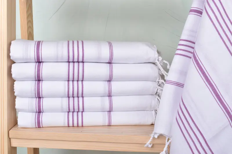 Bridesmaid Gifts Personalized, Custom Beach Towel, Bridesmaid Gifts, Turkish bath towel for spa, Turkish bath towel, 70x40 Cotton Striped Towel - 1