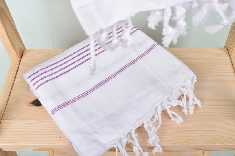 Bridesmaid Gifts Personalized, Custom Beach Towel, Bridesmaid Gifts, Turkish bath towel for spa, Turkish bath towel, 70x40 Cotton Striped Towel - 5