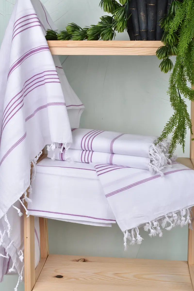 Bridesmaid Gifts Personalized, Custom Beach Towel, Bridesmaid Gifts, Turkish bath towel for spa, Turkish bath towel, 70x40 Cotton Striped Towel - 6