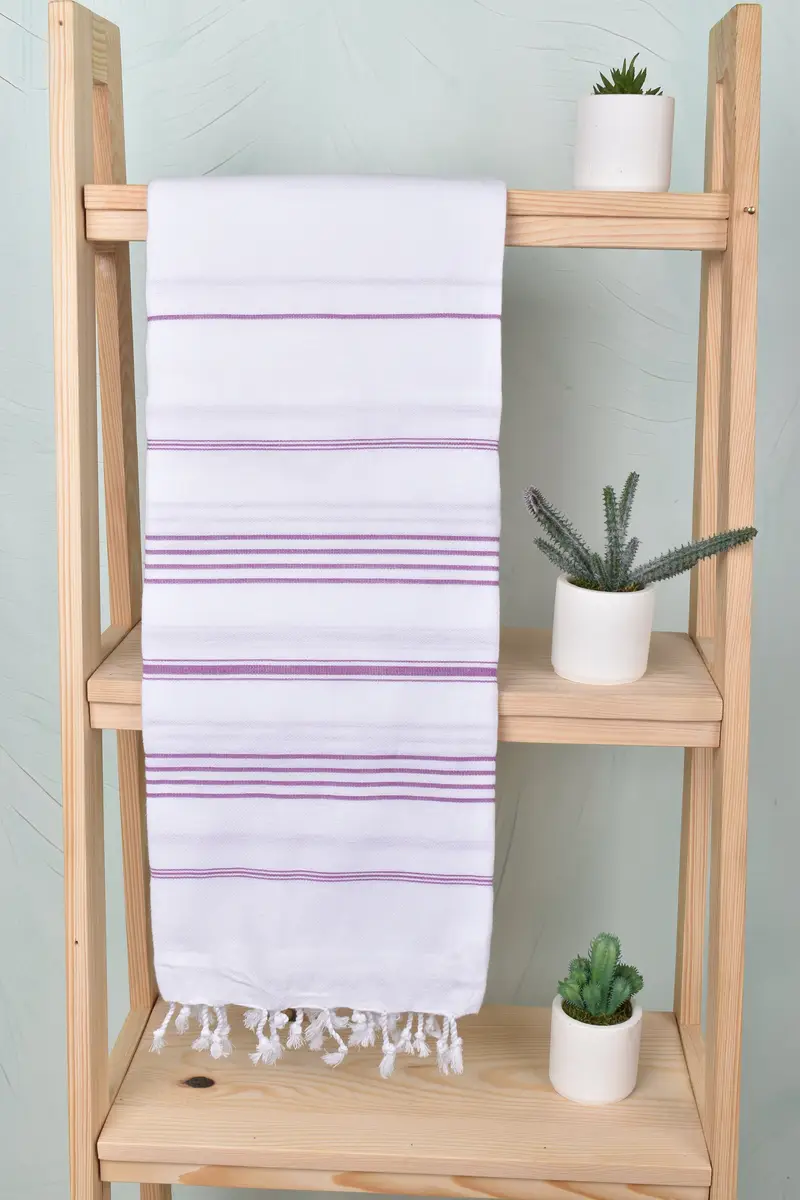 Bridesmaid Gifts Personalized, Custom Beach Towel, Bridesmaid Gifts, Turkish bath towel for spa, Turkish bath towel, 70x40 Cotton Striped Towel - 8