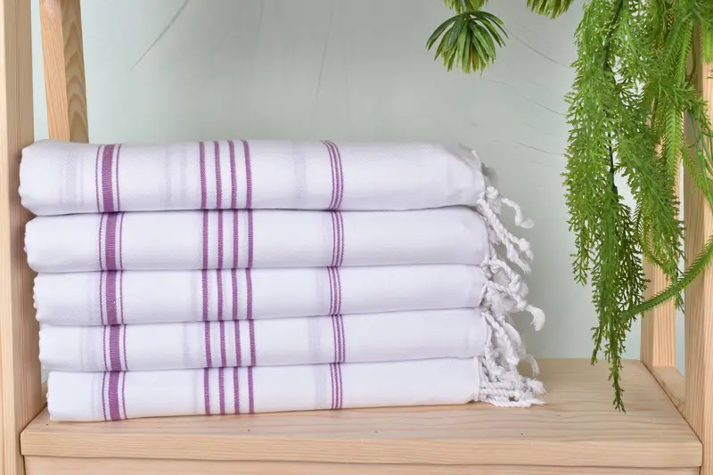 Bridesmaid Gifts Personalized, Custom Beach Towel, Bridesmaid Gifts, Turkish bath towel for spa, Turkish bath towel, 70x40 Cotton Striped Towel - 2