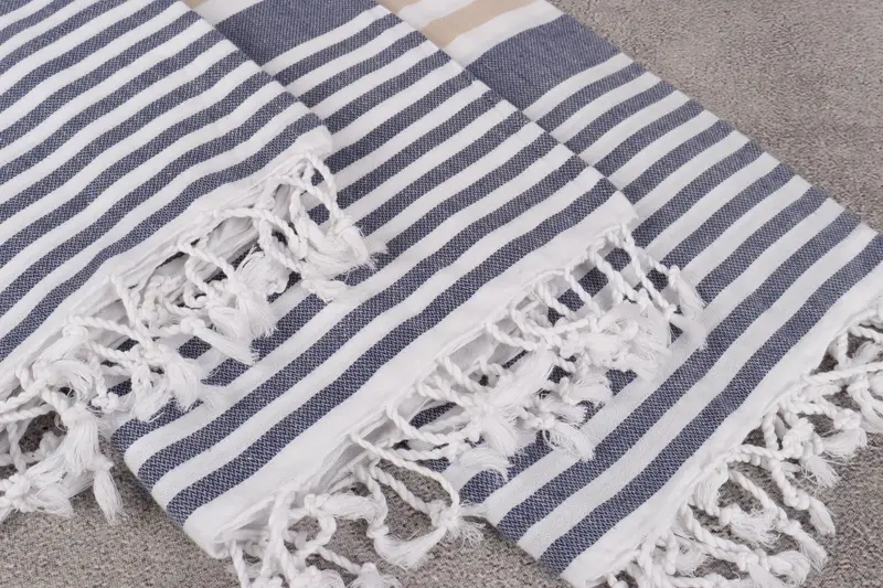68x36 Cotton Striped Towel, Embroidered Towel, Gift For Bride, Cotton towel, Luxury Beach Towel, Turkish bath towel, Handwoven Turkish bath towel - 5