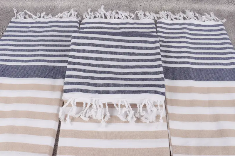 68x36 Cotton Striped Towel, Embroidered Towel, Gift For Bride, Cotton towel, Luxury Beach Towel, Turkish bath towel, Handwoven Turkish bath towel - 4