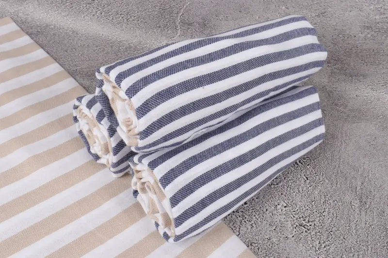 68x36 Cotton Striped Towel, Embroidered Towel, Gift For Bride, Cotton towel, Luxury Beach Towel, Turkish bath towel, Handwoven Turkish bath towel - 7