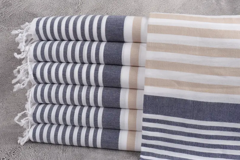 68x36 Cotton Striped Towel, Embroidered Towel, Gift For Bride, Cotton towel, Luxury Beach Towel, Turkish bath towel, Handwoven Turkish bath towel - 1