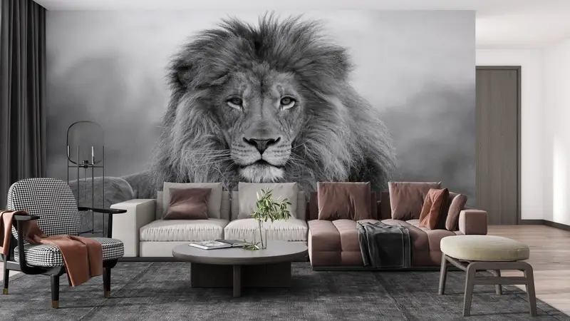 Löwenfoto Print, Loft Wall Art, Wildlife Wall -Plakat, Wildtier -Wandbild, wildes Löwenwandplakat, Tierwanddekor, Löwenwandkunst, - 9