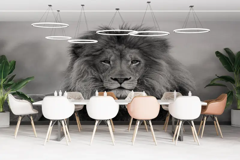 Löwenfoto Print, Loft Wall Art, Wildlife Wall -Plakat, Wildtier -Wandbild, wildes Löwenwandplakat, Tierwanddekor, Löwenwandkunst, - 5