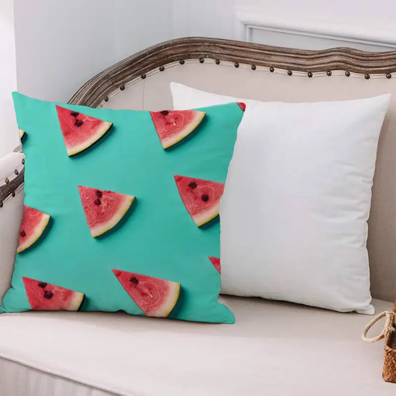 Bedrucktes Kissen mit Wassermelonen-Fruchtmuster – Summer Vibes Decor