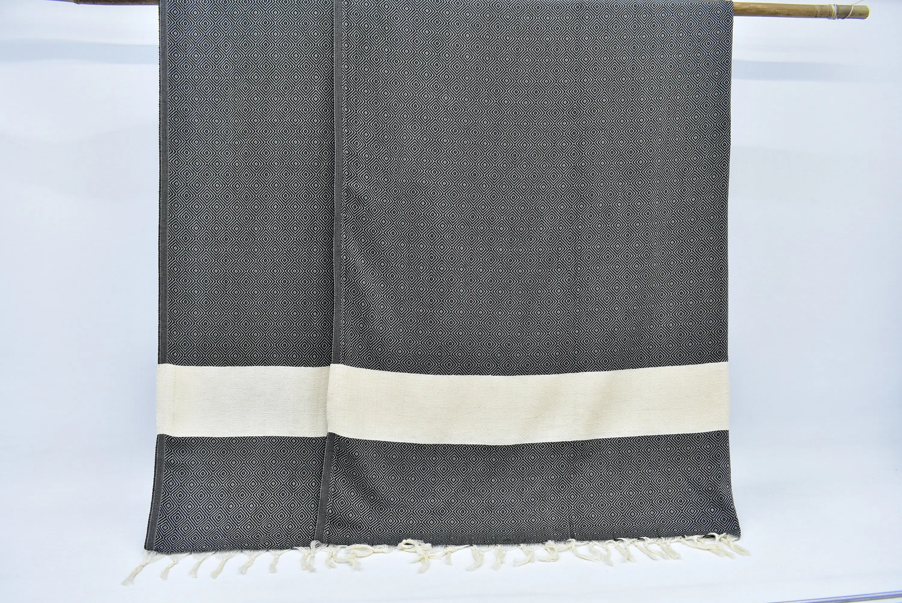 Turkish Personalized Green Diamond Blanket, Organic Cotton, 95x79 Inches - 1