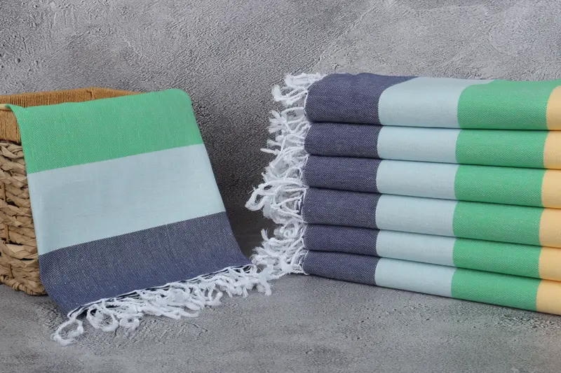 Turkish bath towel, Beach Wedding Favor, Unique Gift, Oversized Beach Towel, 70x40 Cotton Striped Towel, Absorbent towel, Monogram Beach Towel - 3