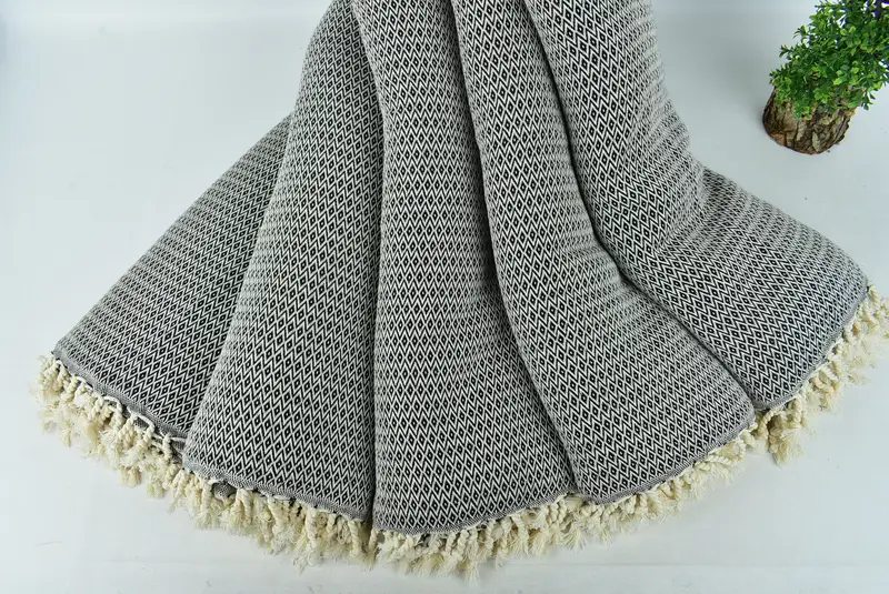 Bachelorette Gifts, Wedding Favors, Personalized Blanket, Wedding Gift Customized Blanket, 96x80 Cotton Diamond Towel, Family Gift, Organic Throw - 4