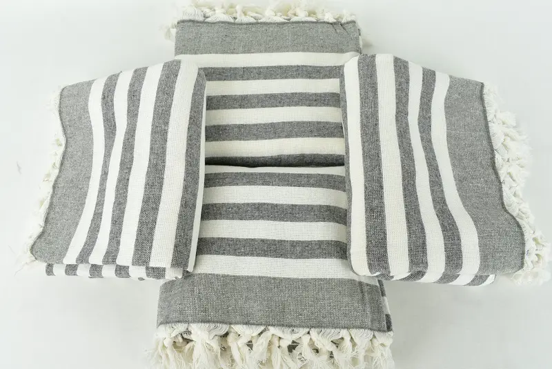 Bachelorette Party Favors, 68x40 Cotton Striped Terry Towel, Fouta towel, Handmade Gift, Quick-dry peshtemal, Handwoven Turkish bath towel - 6