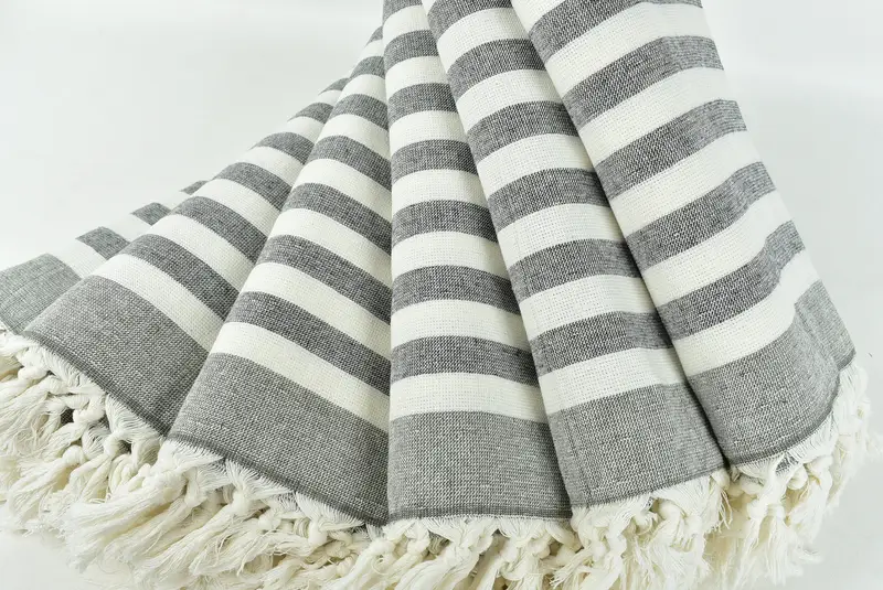 Bachelorette Party Favors, 68x40 Cotton Striped Terry Towel, Fouta towel, Handmade Gift, Quick-dry peshtemal, Handwoven Turkish bath towel - 4