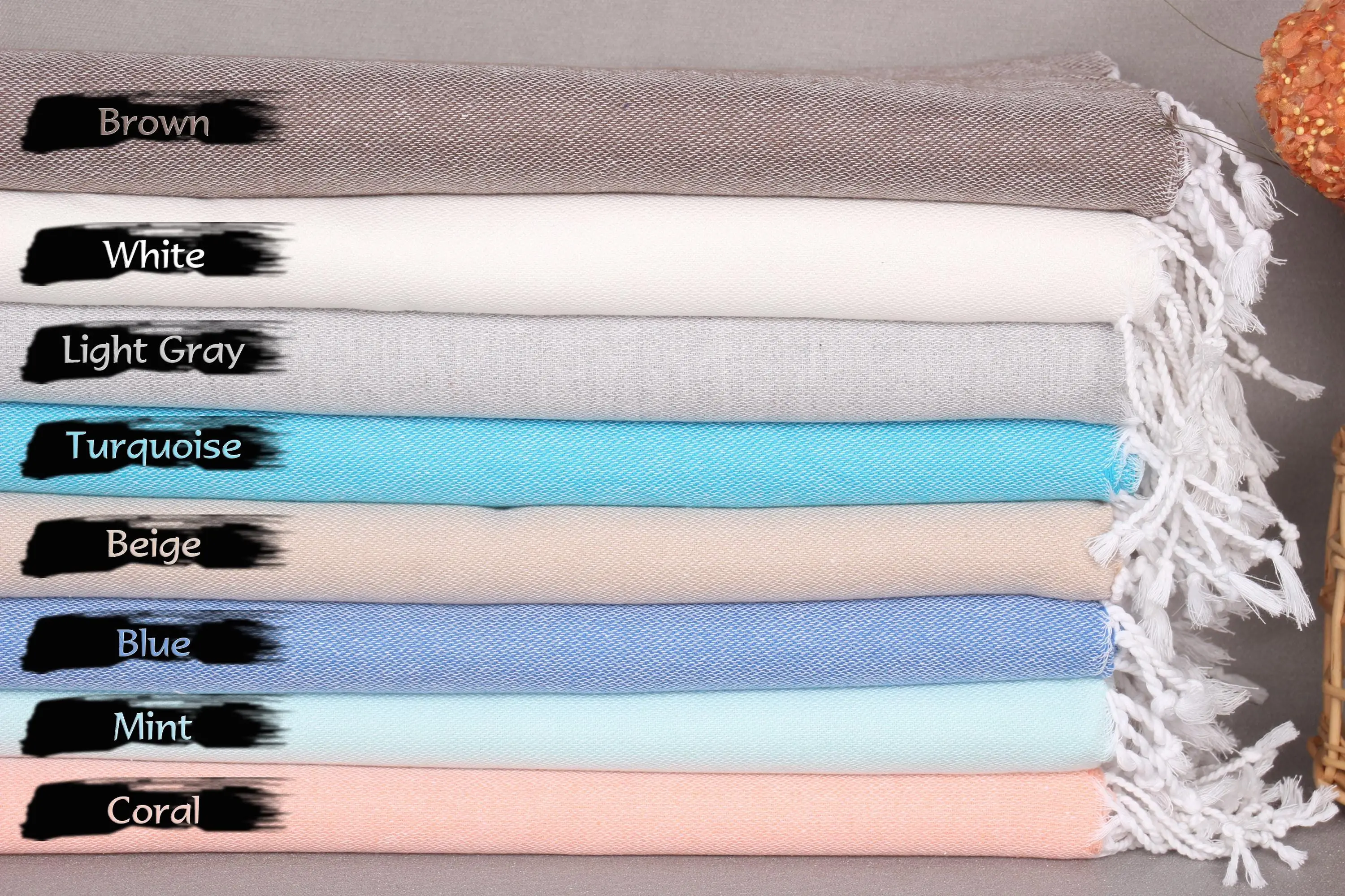 Solid Hand Towel Organic Cotton, Beige, 24x36 Inches - 1
