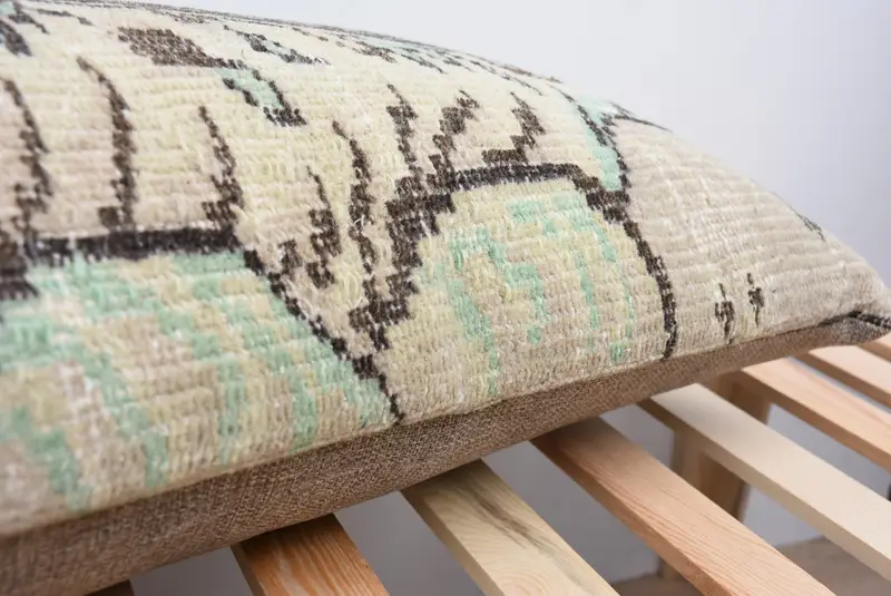 Pillow for Couch, 16x48 Beige Cushion Cover, Retro Pillow Sham, Kilim Cushion Sham, Ikat Pillow Case, Cushion Cover, Gift Pillow - 7