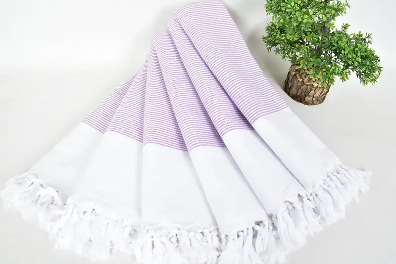 Wedding Day Gift For Bride, 70x40 Cotton Striped Towel, Turkish bath towel, Luxury towel, Bachelor Party Favors, Bridal Shower Gift, Gym Towel - 4