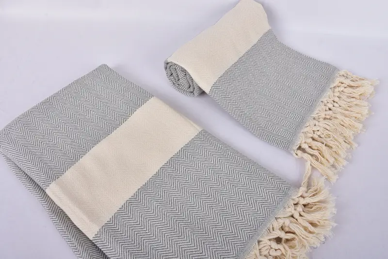 Organic towel, 70x40 Cotton Herringbone Towel, Yoga Towel, Beach Towel Bulk, Employee Gifts, Turkish bath towel, Spooky Bachelorette Party Favors - 7
