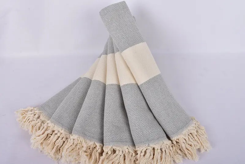 Organic towel, 70x40 Cotton Herringbone Towel, Yoga Towel, Beach Towel Bulk, Employee Gifts, Turkish bath towel, Spooky Bachelorette Party Favors - 4