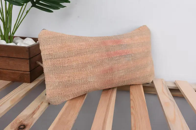 8x16 Beige Pillow Sham, Boho Pillow Sham Cover, Pillow Sham, Art Deco Pillow, Ethnical Kilim Rug Pillow, Pillow for Sofa - 4
