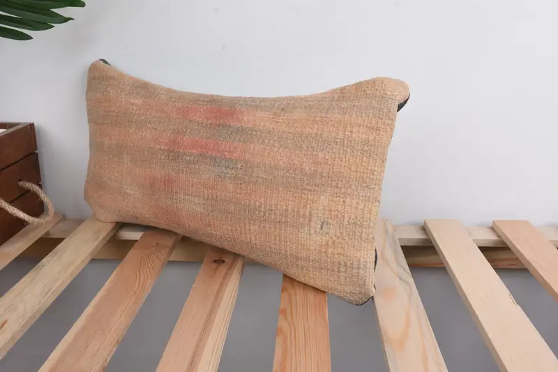 8x16 Beige Pillow Sham, Boho Pillow Sham Cover, Pillow Sham, Art Deco Pillow, Ethnical Kilim Rug Pillow, Pillow for Sofa - 5