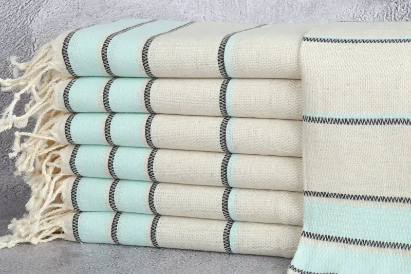 Turkish Towel Monogram, Gym Towel, Engagement Gift, 40x20 Linen Striped Towel, Turkish Tea Towel, Monogram Hand Towel, Monogram Kitchen Towel - 1