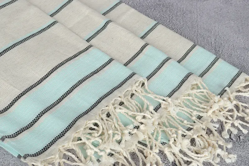 Turkish Towel Monogram, Gym Towel, Engagement Gift, 40x20 Linen Striped Towel, Turkish Tea Towel, Monogram Hand Towel, Monogram Kitchen Towel - 5
