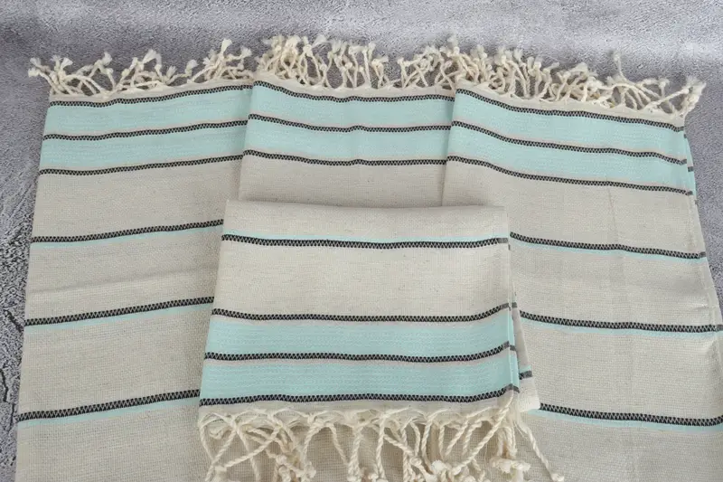 Turkish Towel Monogram, Gym Towel, Engagement Gift, 40x20 Linen Striped Towel, Turkish Tea Towel, Monogram Hand Towel, Monogram Kitchen Towel - 4