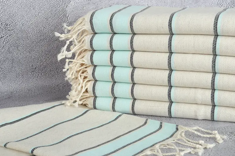Turkish Towel Monogram, Gym Towel, Engagement Gift, 40x20 Linen Striped Towel, Turkish Tea Towel, Monogram Hand Towel, Monogram Kitchen Towel - 2